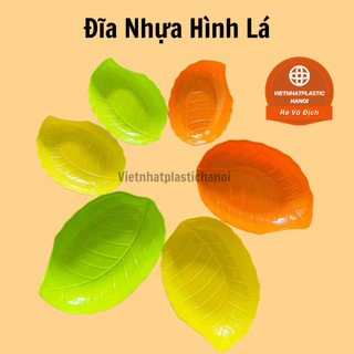 Đĩa lá việt nhật,đĩa nhựa hình lá đẹp, đĩa nhựa deco trang trí- 1241/1242