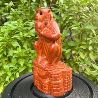 Tượng con khỉ gỗ hương