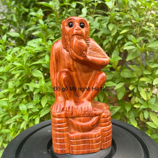 Tượng con khỉ gỗ hương