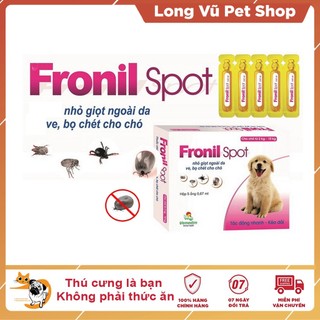 Hộp 5 Ống Nhỏ Gáy Diệt Ve Rận Chó Mèo Fronil Spot - Long Vũ Pet Shop