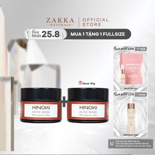 Mặt Nạ Giảm Mụn, Gom Cồi Và Ngăn Ngừa Mụn Hinoki Acne Mask Zakka Naturals 40g