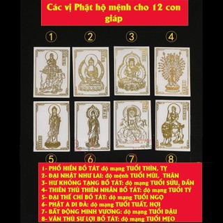 [ĐÃ KHAI QUANG] Miếng Dán Điện Thoại Phật Bản Mệnh 12 Con Giáp Đẹp Lung Linh, Phù Hợp Với Mọi Lứa Tuổi