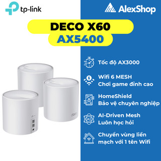 Bộ phát wifi 6 tp-link deco x60 chuẩn ax5400 - chính hãng