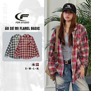 Áo Sơ Mi Flannel 100% Cotton, Áo Sơ Mi Nam Nữ Premium Cao Cấp FDR - ASM101