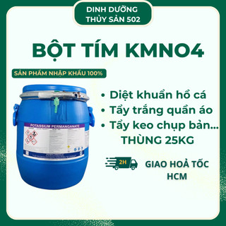 Bột tím kmno4 khủ khuẩn hồ cá cảnh - thùng 25kg - xuất xứ ấn độ