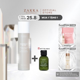 Toner Tẩy Da Chết Zakka Naturals AHA, BHA Mandelic Glow Pore Care Multi-Acid Toning Liquid 150ml