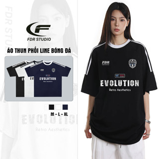 Áo Thun Nam Nữ FDR Studio Football Jersey, Áo Phông Nam Nữ Thể Thao Phối Line Hình Thêu Logo FDR -  AT030