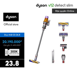 [Chỉ 23.8 chỉ còn 20190k] Máy hút bụi không dây Dyson V12 Detect Slim ™ Absolute (Vàng/Xám)