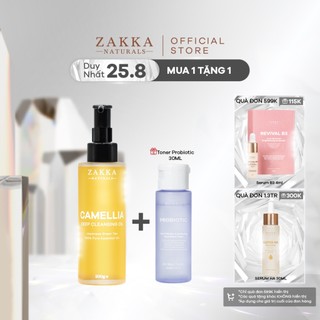 Dầu Tẩy Trang Zakka Naturals Làm Sạch Sâu, Dưỡng Ẩm, Chống Lão Hóa Camellia Deep Cleansing Oil 100g