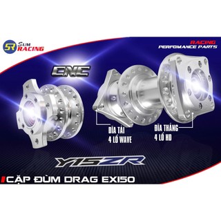 Combo đùm drag sum racing cho yamaha như exicter, sirius xăng cơ, sirius fi, taurus, jupiter phụ kiện xe pkpee