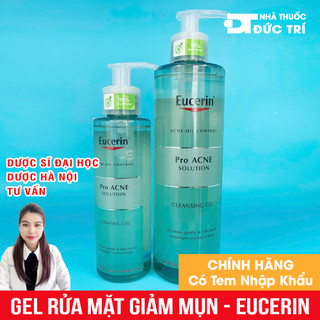 Gel rửa mặt giảm mụn Eucerin ProAcne Solution Cleansing Gel