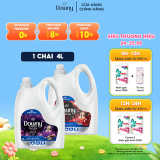 Nước Xả Vải DOWNY Chuyên Dụng Hương Nước Hoa Tinh Dầu Thiên Nhiên Hương Đam Mê/ Huyền Bí Can Lớn 4L