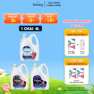Nước Xả Vải DOWNY Chuyên Dụng Hương Nắng Mai/ Đam Mê/ Huyền Bí Chai 4L
