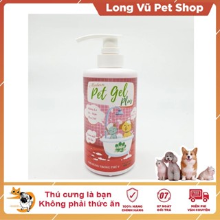  Sữa tắm ve rận cho chó mèo Pet Gel Plus 500ml không lo ve rận bọ chét  - Long Vũ Pet Shop 