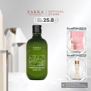 Nước Tẩy Trang Tảo Biển Zakka Naturals Làm Sạch Kép Siêu Tốc Fermented Sea Kelp Micellar Water 500ml