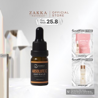 Tinh Chất Ampoule Vitamin C Zakka Naturals Sáng Đều Màu Da, Chống Lão Hóa Absolute C 10ml