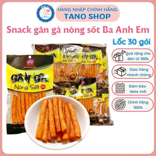 [Lốc 30 gói] Snack cay Gân Gà nóng sốt - Ba Anh Em | Ăn vặt ngon rẻ Tano