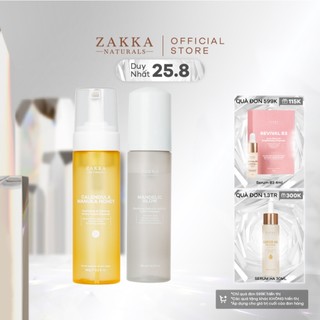Bộ Đôi Zakka Naturals Sữa Rửa Mặt Mandelic 185ml và Sữa Rửa Mặt Hoa Cúc 185g Hỗ Trợ Làm Sạch Dịu Nhẹ