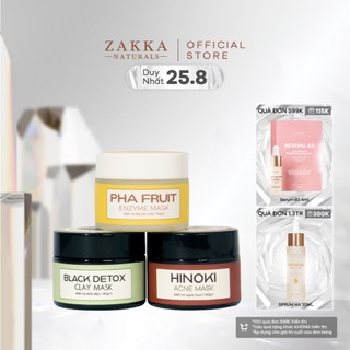 Trọn Bộ Mặt Nạ Zakka Naturals Giảm Mụn, Mịn Da
