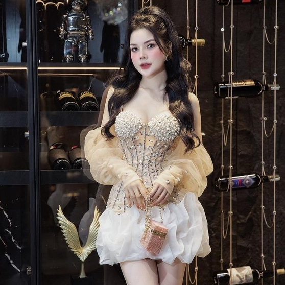 Đầm cup tay phồng dún bèo lai dễ thương nhà KT clothing
