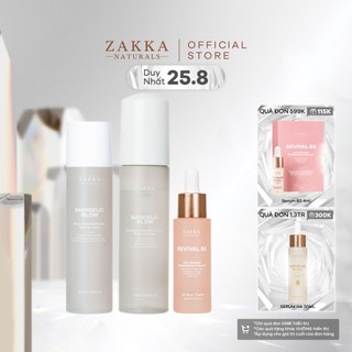 Bộ Ba Zakka Naturals Sữa Rửa Mặt Mandelic 185ml Toner Mandelic 150ml Và Serum B3 15ml Sáng Da Hạn Chế Mụn