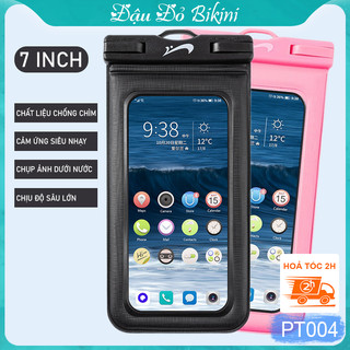 Túi chống nước cho điện thoại cảm ứng, quay phim chụp ảnh dưới nước, cảm ứng nhạy, cỡ lớn đến 7inch, loại đẹp | PT002