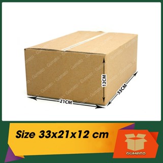 Size 33x21x12 cm, hộp giấy thùng carton gói hàng tại Gumato (Mã số P91)