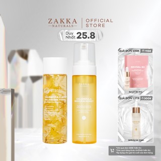 Bộ Đôi Zakka Naturals Toner Cúc 150ml và Sữa Rửa Mặt Cúc 185g Làm Sạch Và Cấp Ẩm Dịu Nhẹ Cho Da Nhạy Cảm