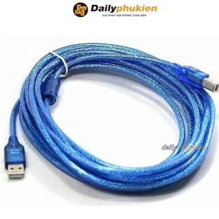 Dây USB kết nối máy tính với máy in canon 2900 dài 3m xanh có cục chống nhiễu , cáp máy in 3m