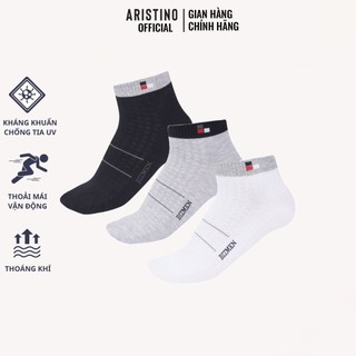 Tất nam công sở cổ ngắn cao cấp ARISTINO - BIZMEN kháng khuẩn khử mùi, thấm hút tốt, co giãn 360 độ - CSP08