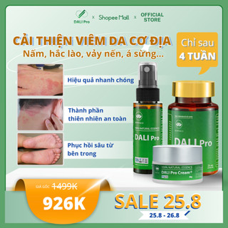 Bộ 3 Kem Bôi Da + Xịt Viêm Da + Viên Uống Viêm Da DALI Pro 20g
