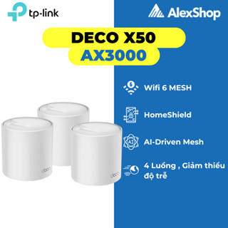 [3 Packs] Bộ Phát WiFi 6 TP-Link Deco X50 Chuẩn AX3000 - Chính Hãng