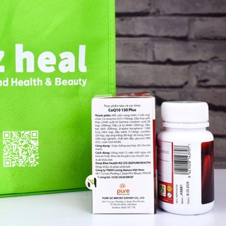 [Hỏa tốc] Viên Bổ Tim Mạch, Chống Oxy Hóa CoQ10 150 Plus Nzpurehealth (30 viên)