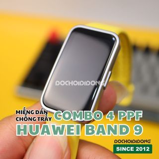 SIÊU DỄ CÓ ĐƯỜNG ĐỊNH HÌNH - Band 9 - Miếng Dán PPF Bộ 4 Miếng Huawei Band 6 7 8 Trong, Nhám Cao Cấp