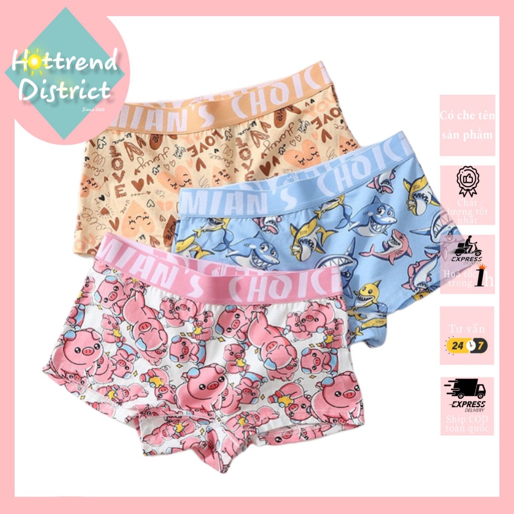 Quần lót/ quần boxer dành cho nữ/tomboy/ transguy hoạ tiết hoạt hình