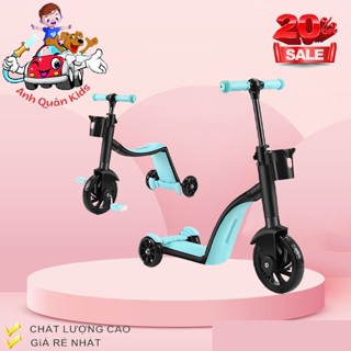 Xe đạp scooter ba bánh cân bằng biến dạng tám trong một đa chức năng dành cho trẻ em 2-8 tuổi