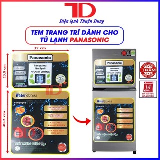 Miếng dán tủ lạnh PANASONIC, tem trang trí tủ lạnh PANASONIC mẫu 2