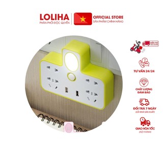 ⛔FREESHIPXTRA⛔ Ổ điện đa năng có cổng USB, có đèn