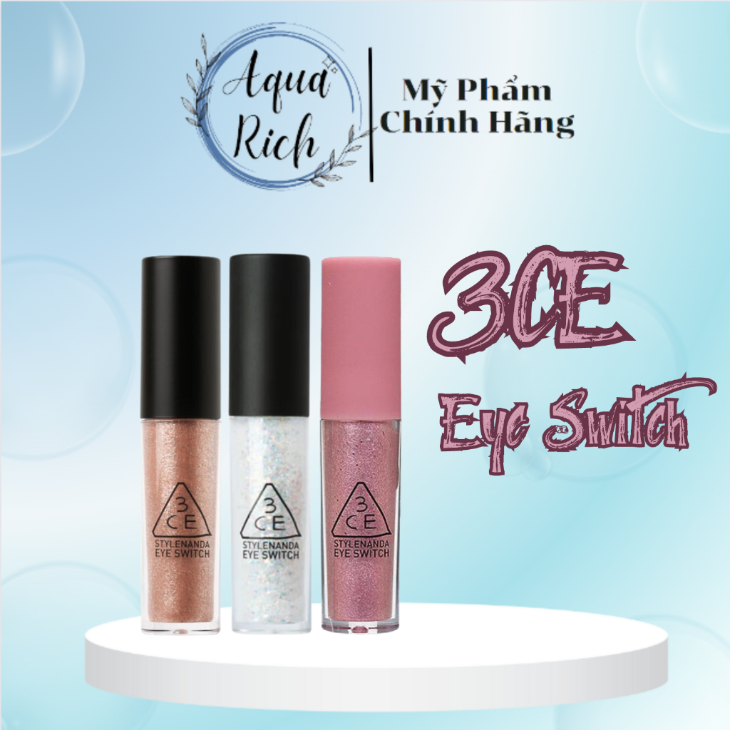 Nhũ Mắt 3CE Eye Switch 4.5G [Pink Sheen - Icy White - Hidden Angle - Starry Blue]