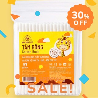 1 lốc tăm bông merigo cho bé (lốc 10 gói, 57que/gói)