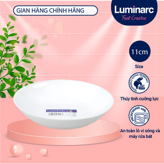 Bộ 6 đĩa chấm, đĩa đựng gia vị thủy tinh Luminarc Diwali 11cm N3607*6 | Hàng chính hãng