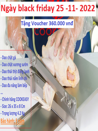 Máy thái thịt đông lạnh - cắt xương: Đa Năng Cao Cấp COOKEASY - [LƯỠI DAO - THÉP NHẬT 1.6KG]