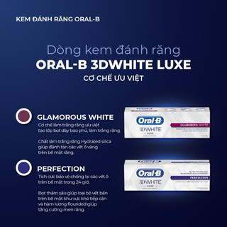 Kem Đánh Răng Oral-B Đủ Các Dòng 3D White, Calm, Pro-Repair và Pro-Expert - Làm Sạch Răng Miệng, Hơi Thở Thơm Mát