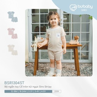 Bộ quần áo cộc tay cho bé hãng Bu Baby