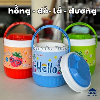  Bình đá mini có quai xách giữ lạnh đựng trà sữa thùng đá nhỏ uống trà đường cafe dung tích 1.4L Lucky Tý Liên 