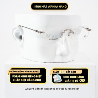 Gọng kính Chrome Hearts SINNERGASM nam nữ kim loại không viền cao cấp chống tia UV Wanna Hang WHCH41