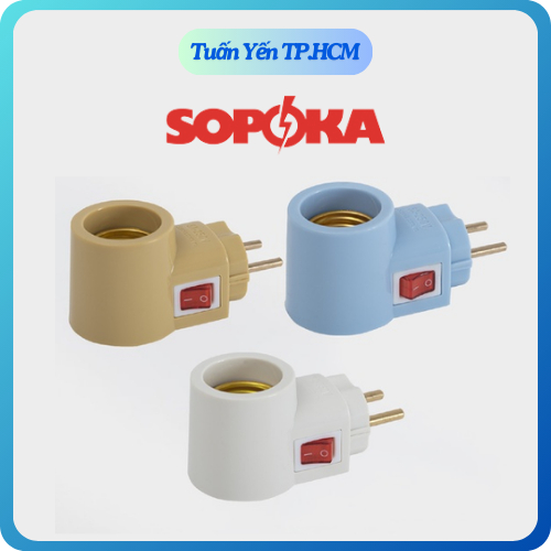 Đuôi Đèn Có Công Tắc E27 SOPOKA , Đuôi xoáy có công tắc