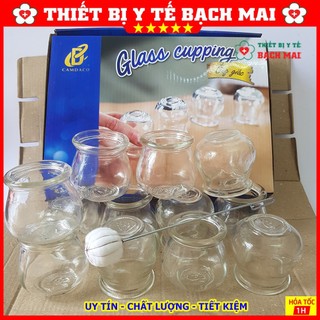 Đủ bộ 12 ống giác hơi thủy tinh + kèm cây châm lửa