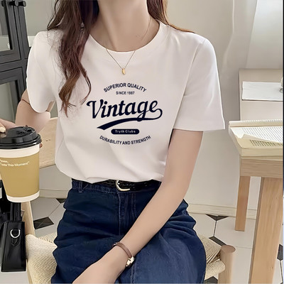 Áo phông nữ dáng vừa NA01 màu trắng chất liệu thun cotton Loza G0206