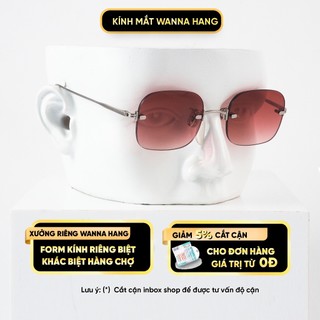 Kính râm nam nữ đẹp thời trang mắt vuông chống tia UV chống chói cao cấp Daisy Wanna Hang WHGM71